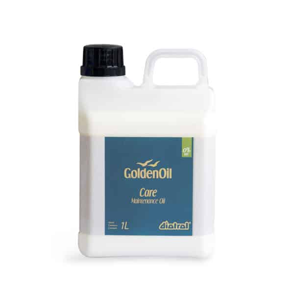 Diotrol Golden Oil Care - Dieses Spezialöl wird eingesetzt, um abgenutzte oder verblasste Holzoberflächen in neuem Glanz erscheinen zu lassen.