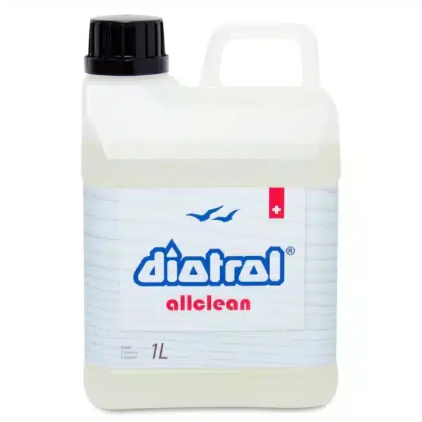 Diotrol Allclean Konzentrat ist ein biologischer Universalreiniger, der stark sowie professionell entfettet und hygienisch rein Schmutz entfernt. 